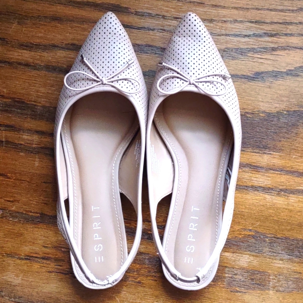 Esprit sling back flats nude 8.5